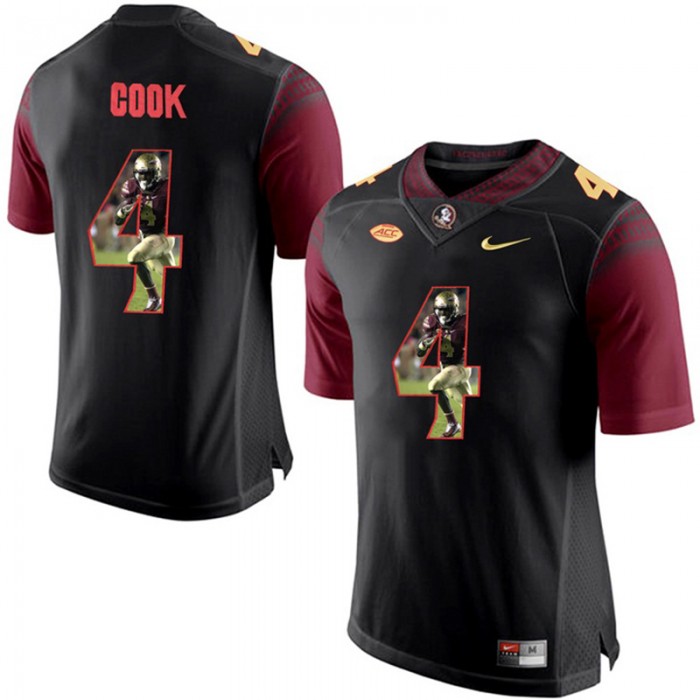 Florida State Seminoles Dalvin Cook Black NCAA Football Limited Jersey Printing Player Portrait