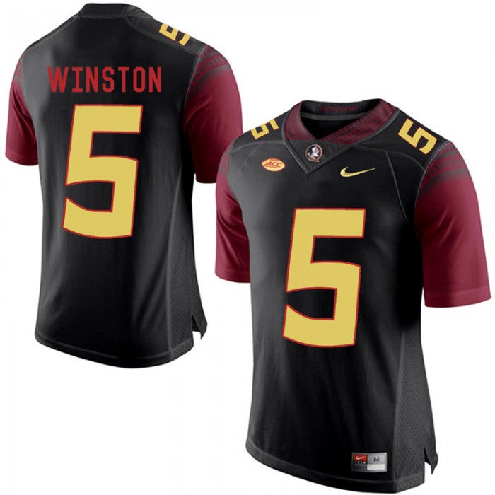 Jameis Winston Florida State Seminoles Black College Football Player Stitched Alternate Jersey