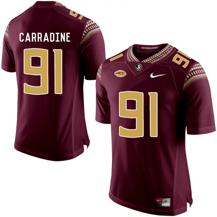 Tank Carradine Florida State Seminoles Garnet College School Football Player Stitched Limited Jersey