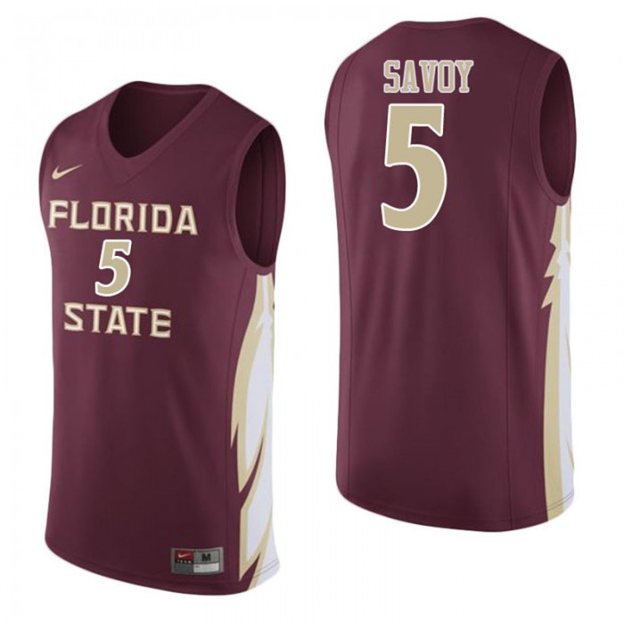 PJ Savoy Garnet College Basketball Florida State Seminoles Jersey