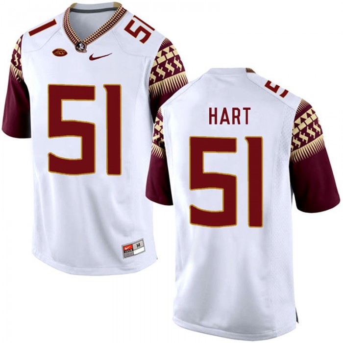 Bobby Hart Florida State Seminoles White College School Football Player Stitched Away Jersey