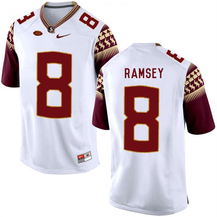 Jalen Ramsey Florida State Seminoles White College School Football Player Stitched Away Jersey