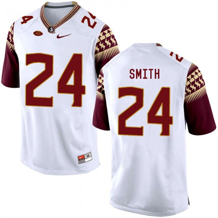 Terrance Smith Florida State Seminoles White College School Football Player Stitched Away Jersey
