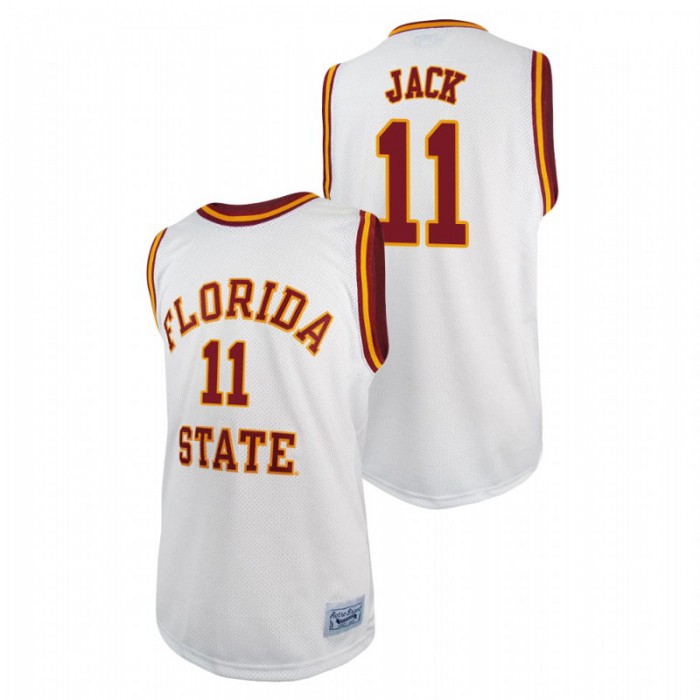 Florida State Seminoles Nathanael Jack Basketball Original Retro Jersey White For Men
