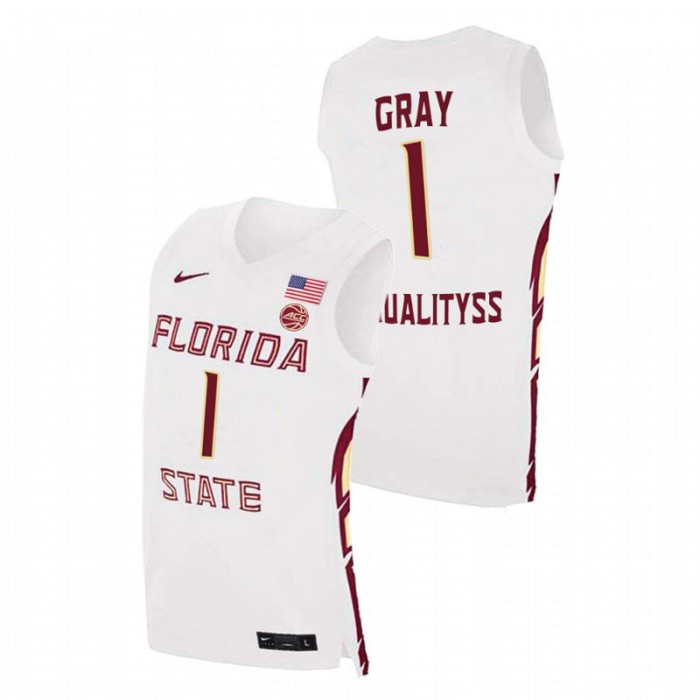Florida State Seminoles RaiQuan Gray Basketball Swingman Jersey White For Men