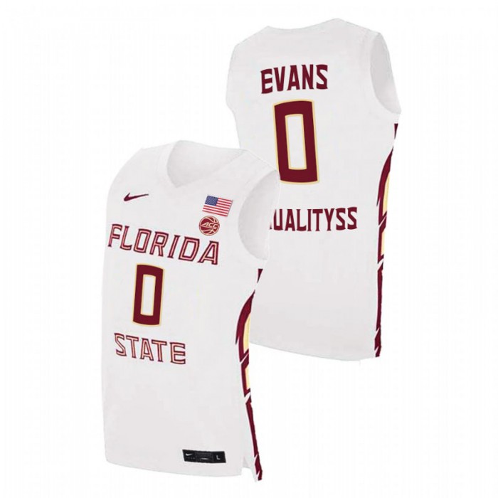 Florida State Seminoles RayQuan Evans Basketball Swingman Jersey White For Men
