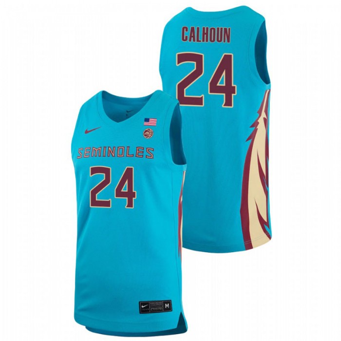 Florida State Seminoles Sardaar Calhoun Basketball Alternate Jersey Blue For Men