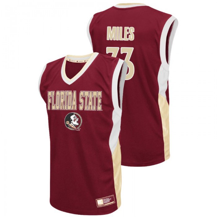 Florida State Seminoles College Basketball Red Will Miles Fadeaway Jersey