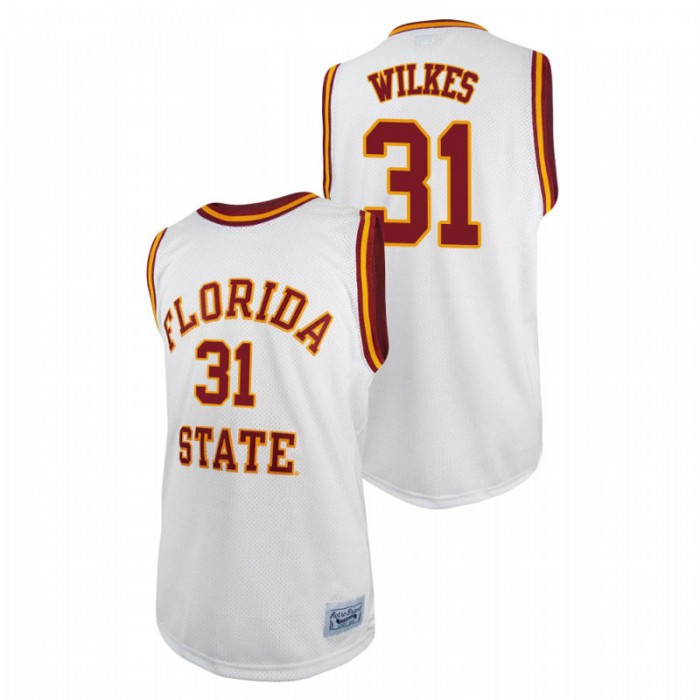 Florida State Seminoles Wyatt Wilkes Basketball Original Retro Jersey White For Men