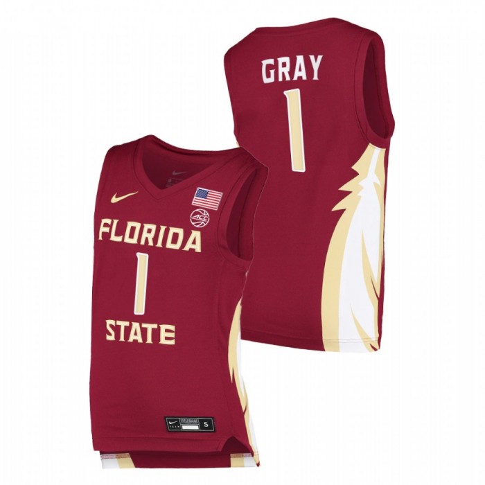Florida State Seminoles Raiquan Gray Jersey College Basketball Garnet Replica Men