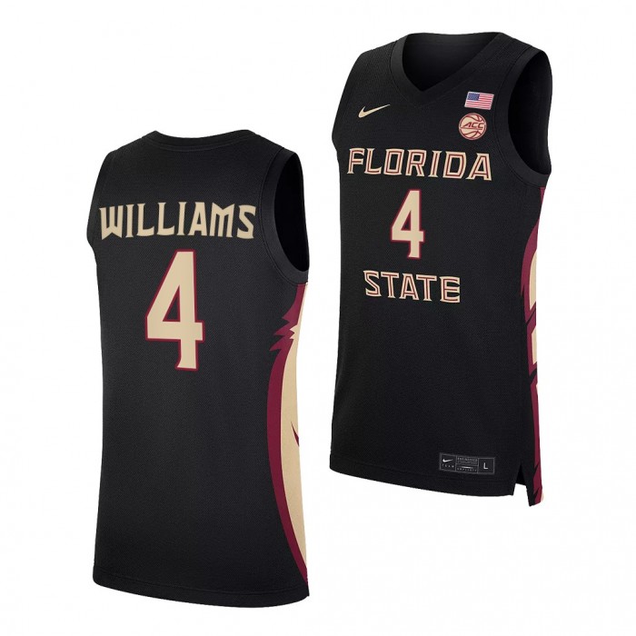 Florida State Seminoles Patrick Williams #4 Black College Basketball Uniform NBA Alumni Jersey