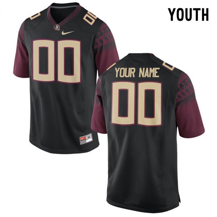 Youth Florida State Seminoles #00 Black College Limited Football Customized Jersey