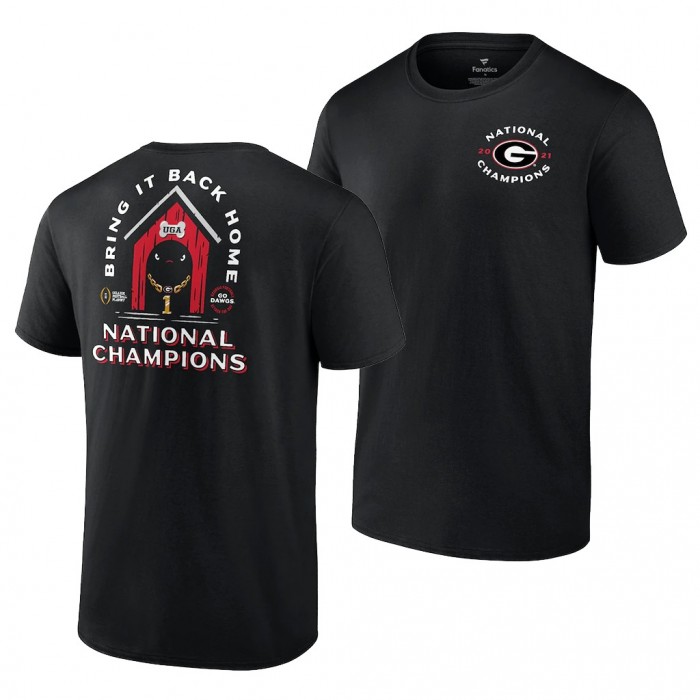 Georgia Bulldogs Black 2021 CFP National Champions Hometown T-Shirt Men