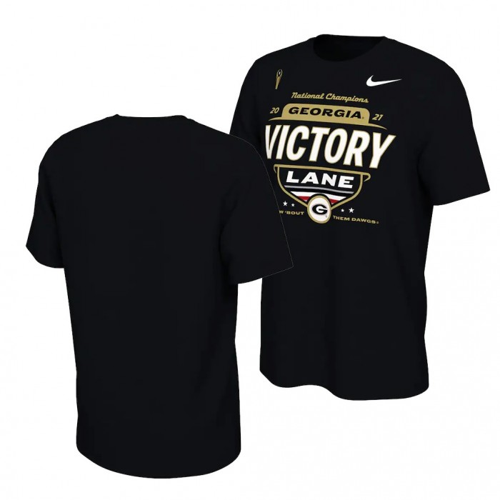 Georgia Bulldogs Black 2021 CFP National Champions Locker Room T-Shirt Men