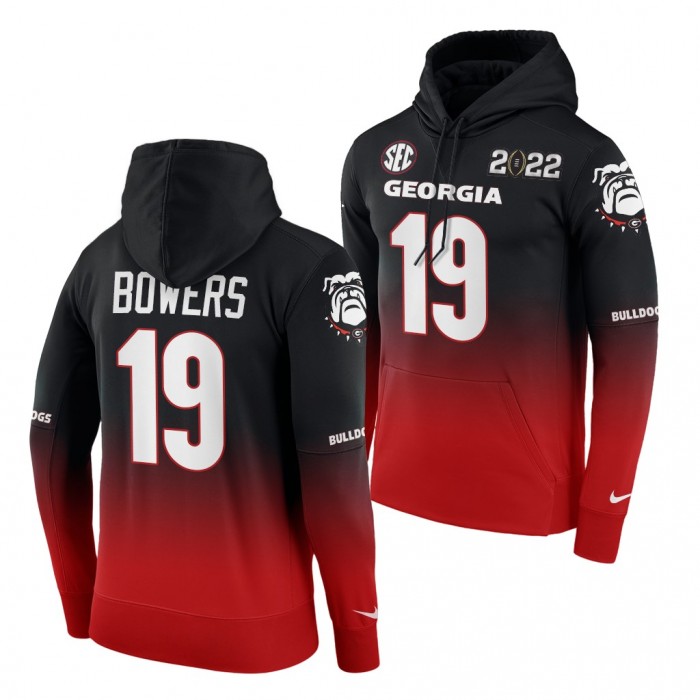 Brock Bowers Georgia Bulldogs College Football Playoff 2021 National Champions Black Red Hoodie