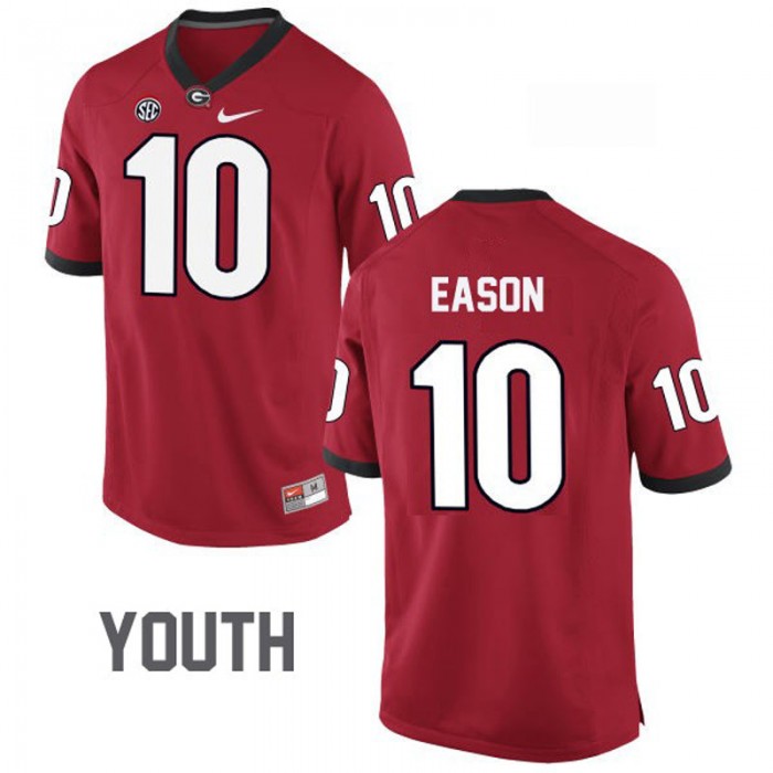 Georgia Bulldogs #10 Jacob Eason Red Football Youth Jersey