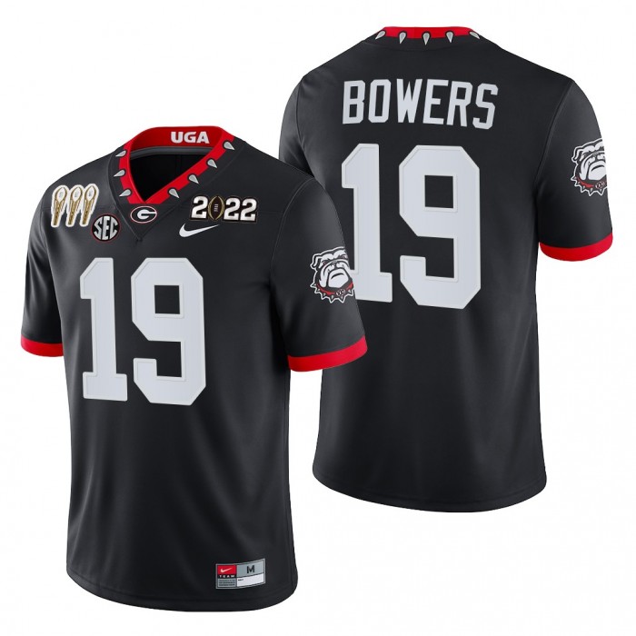 Georgia Bulldogs Brock Bowers 3-Times CFP National Champions Jersey #19 Black Alternate Uniform