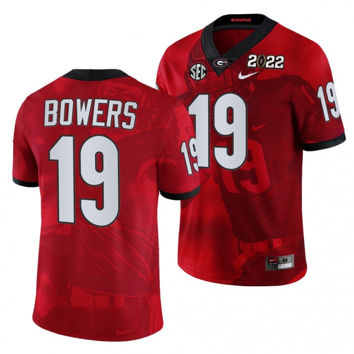 Georgia Bulldogs Brock Bowers 2022 National Championship Jersey #19 Red Decisive Highlights Uniform