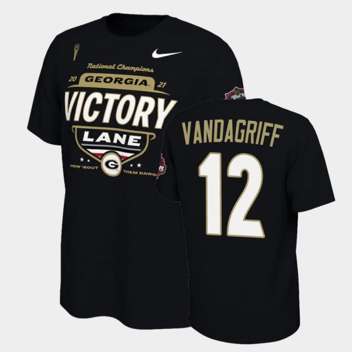 Men's Georgia Bulldogs 2021 National Champions Brock Vandagriff Black Locker Room T-Shirt