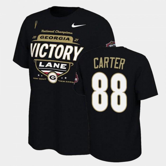Men's Georgia Bulldogs 2021 National Champions Jalen Carter Black Locker Room T-Shirt