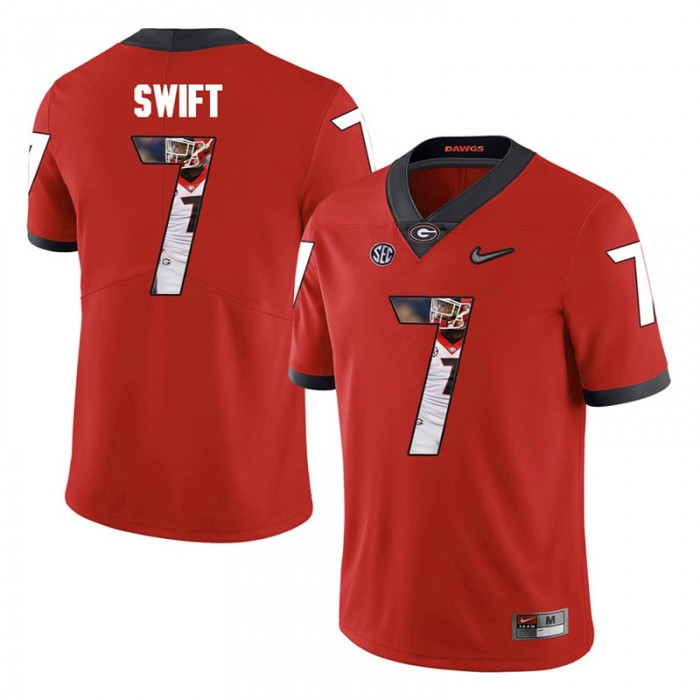 Georgia Bulldogs Football Red College D'Andre Swift Jersey