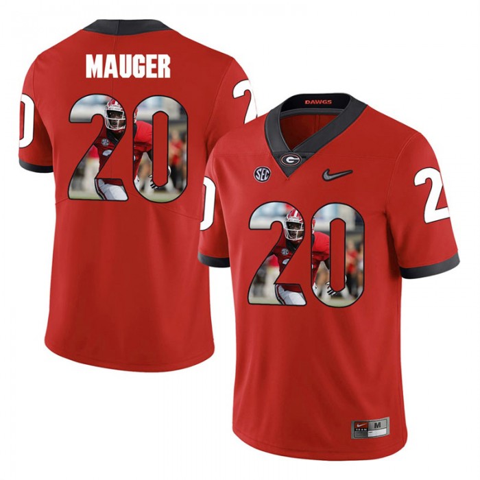 Georgia Bulldogs Football Red College Quincy Mauger Jersey