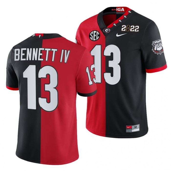 Georgia Bulldogs Stetson Bennett 2022 National Championship Jersey #13 Black Split Edition Uniform