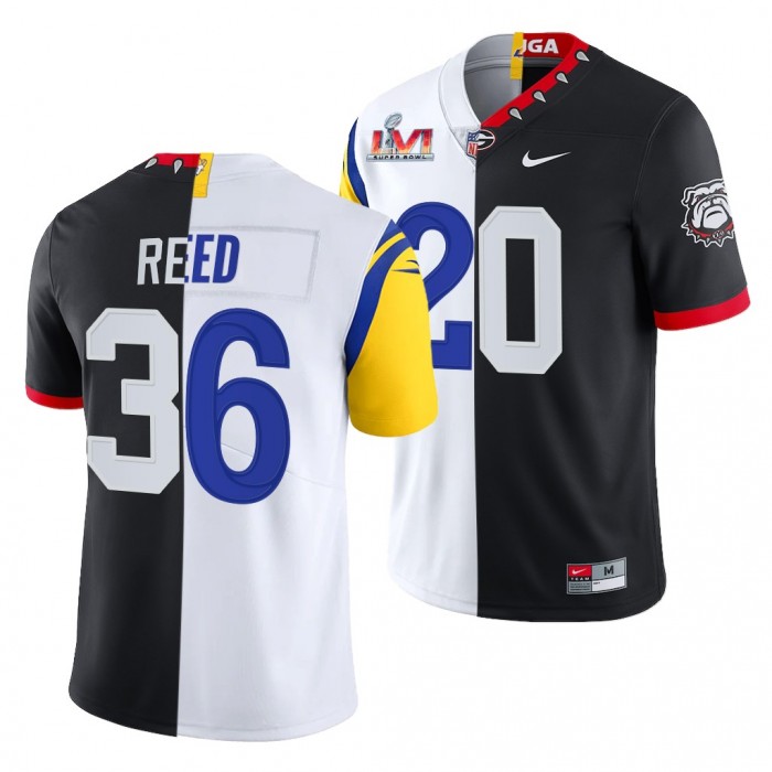 J.R. Reed Super Bowl LVI Dual Teams Split Jersey-Black White