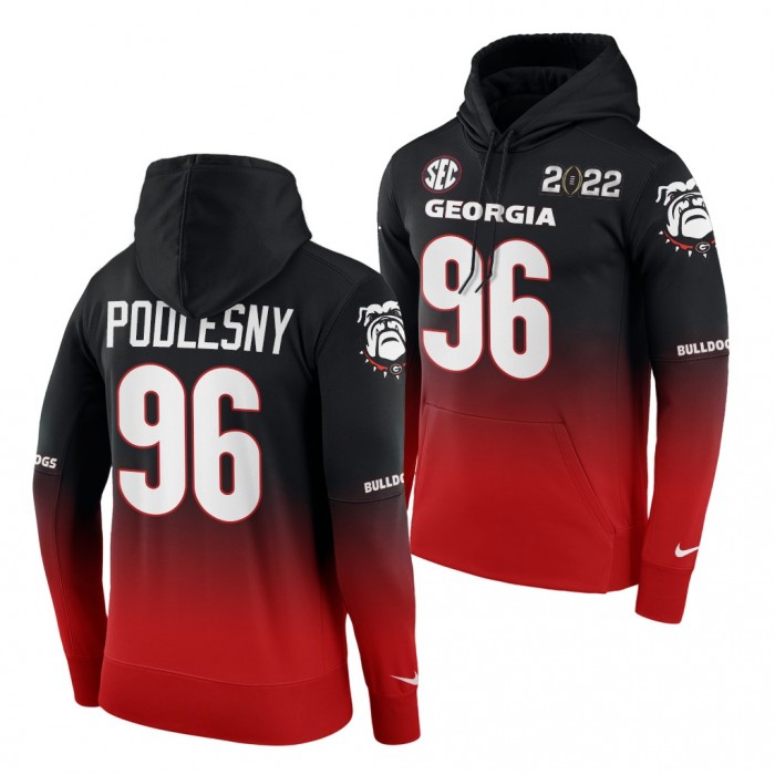 Jack Podlesny Georgia Bulldogs College Football Playoff 2021 National Champions Black Red Hoodie