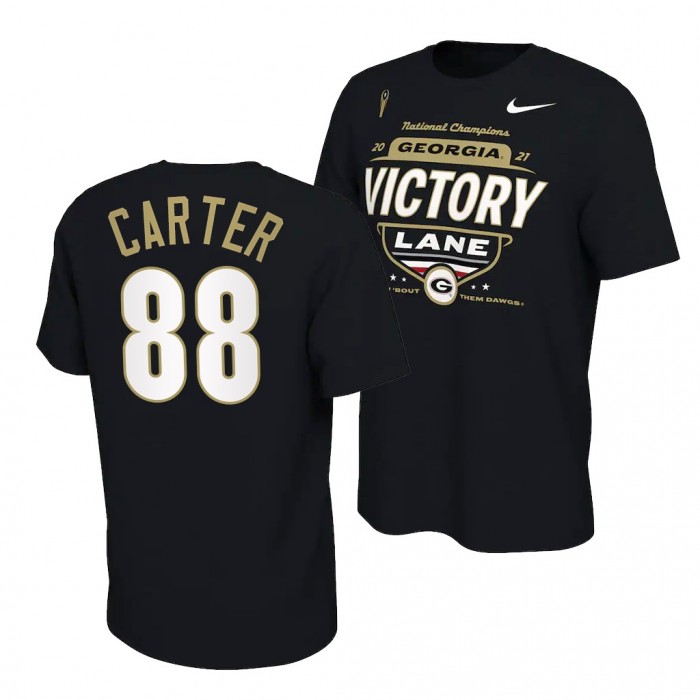 Jalen Carter Georgia Bulldogs 2021 CFP National Champions Locker Room T-Shirt Black #88