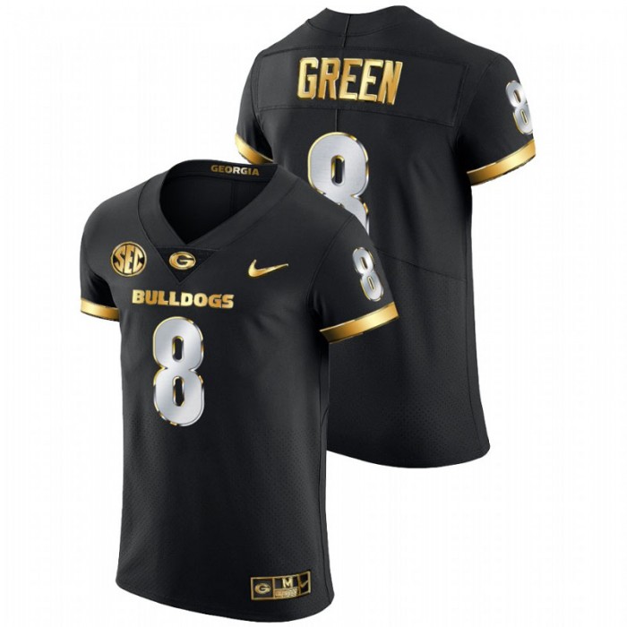 A.J. Green Georgia Bulldogs Golden Edition Authentic Black Jersey For Men