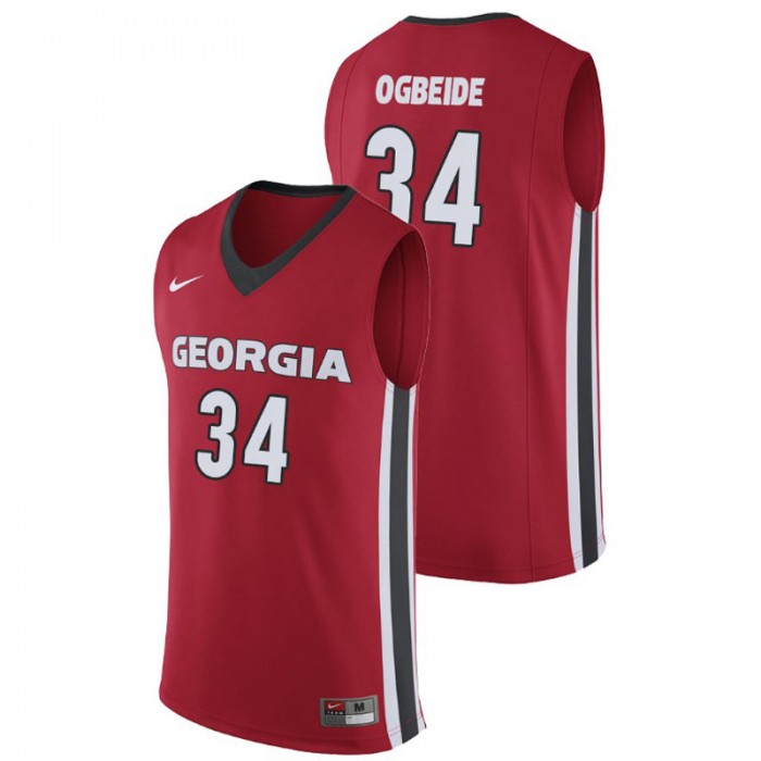 Georgia Bulldogs College Basketball Red Derek Ogbeide Replica Jersey