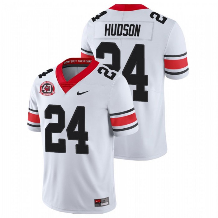 Prather Hudson Georgia Bulldogs College Football 40th Anniversary Alternate White Jersey For Men