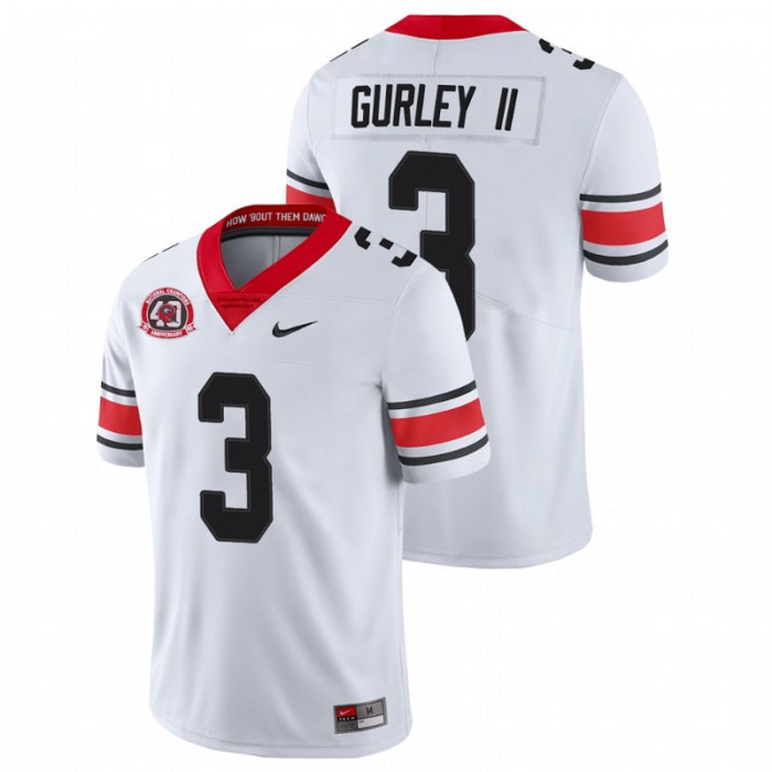 Todd Gurley II Georgia Bulldogs College Football 40th Anniversary Alternate White Jersey For Men