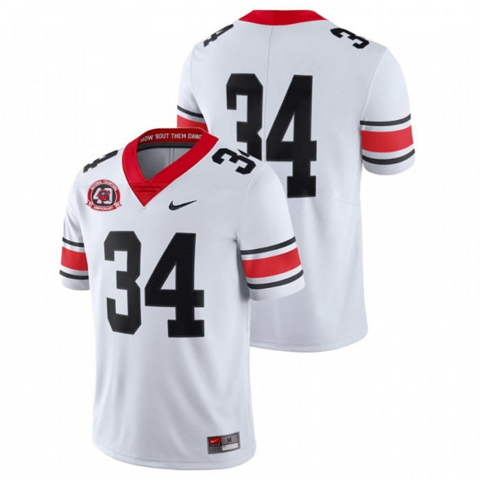 Georgia Bulldogs College Limited Football White 1980 National Champions Jersey