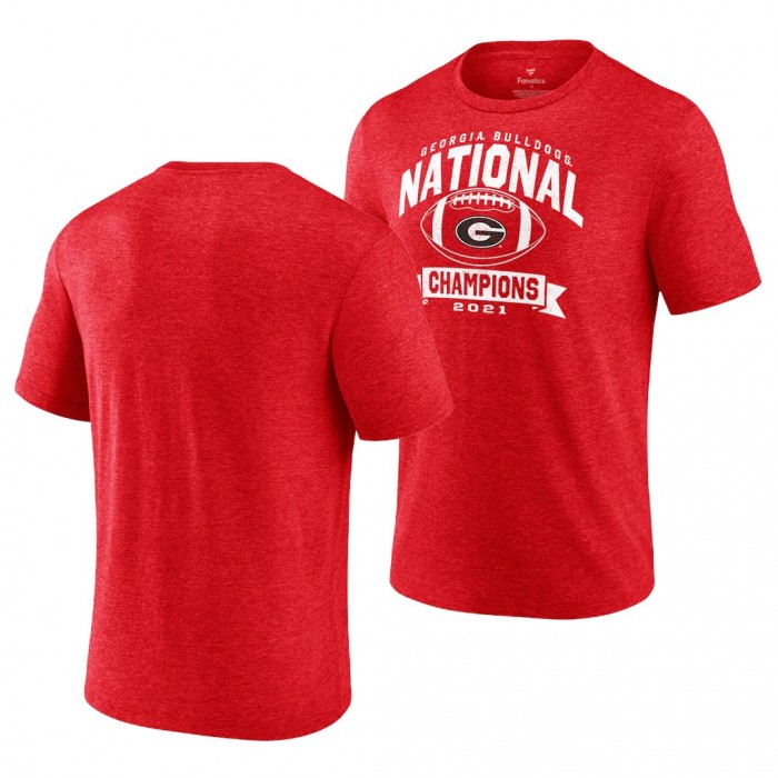 Georgia Bulldogs Red 2021 CFP National Champions Vintage T-Shirt Men