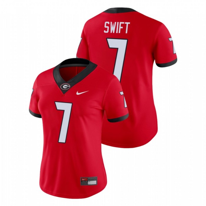 Georgia Bulldogs D'Andre Swift Game College Football Jersey Women's Red