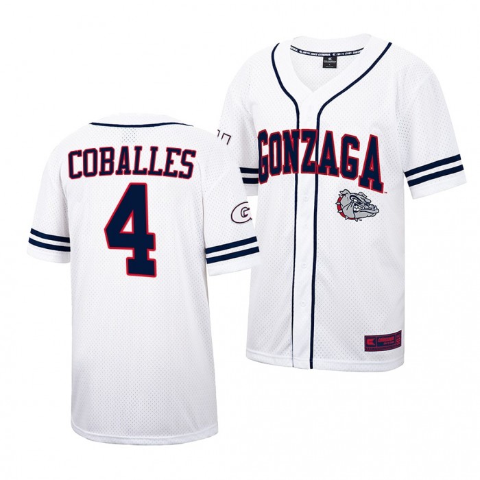 Connor Coballes Gonzaga Bulldogs 2022 College Baseball Men Jersey-White