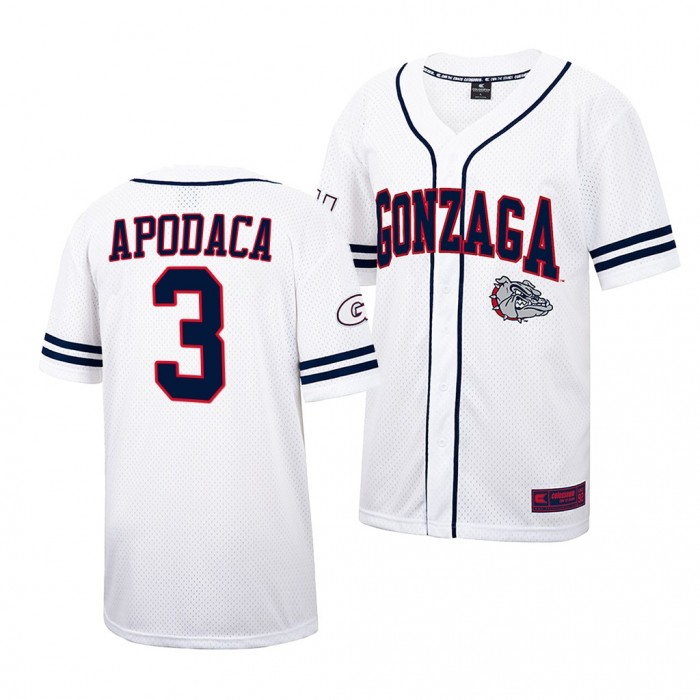 Enzo Apodaca Gonzaga Bulldogs 2022 College Baseball Men Jersey-White