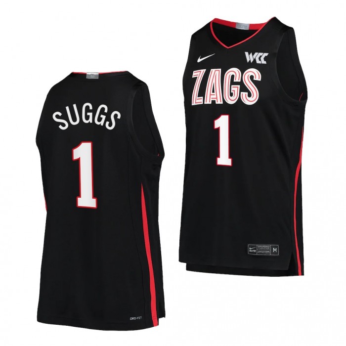 Jalen Suggs College Basketball Gonzaga Bulldogs #1 Black NBA Alumni Jersey