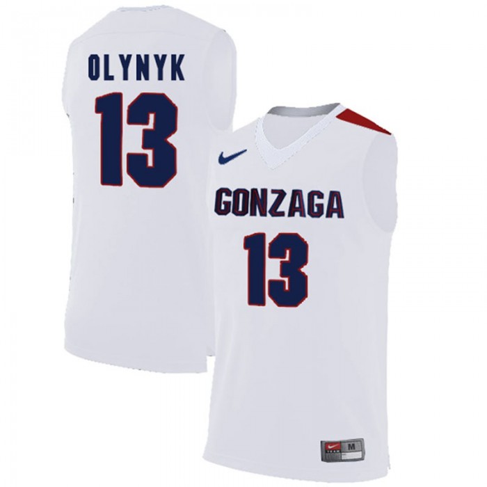 Male Kelly Olynyk Gonzaga Bulldogs White College Basketball Limited Jersey