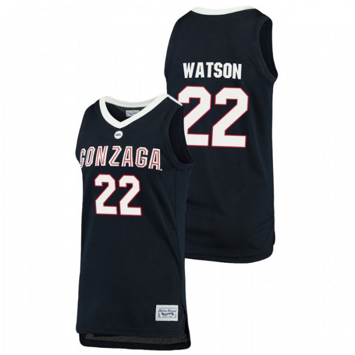 Gonzaga Bulldogs Anton Watson Jersey Original Retro Brand Navy Alumni Basketball For Men