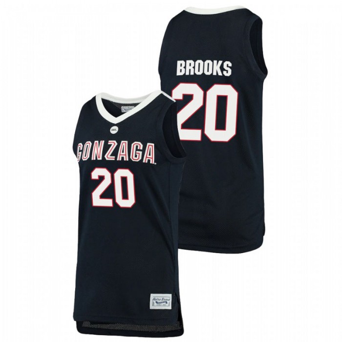 Gonzaga Bulldogs Colby Brooks Jersey Original Retro Brand Navy Alumni Basketball For Men
