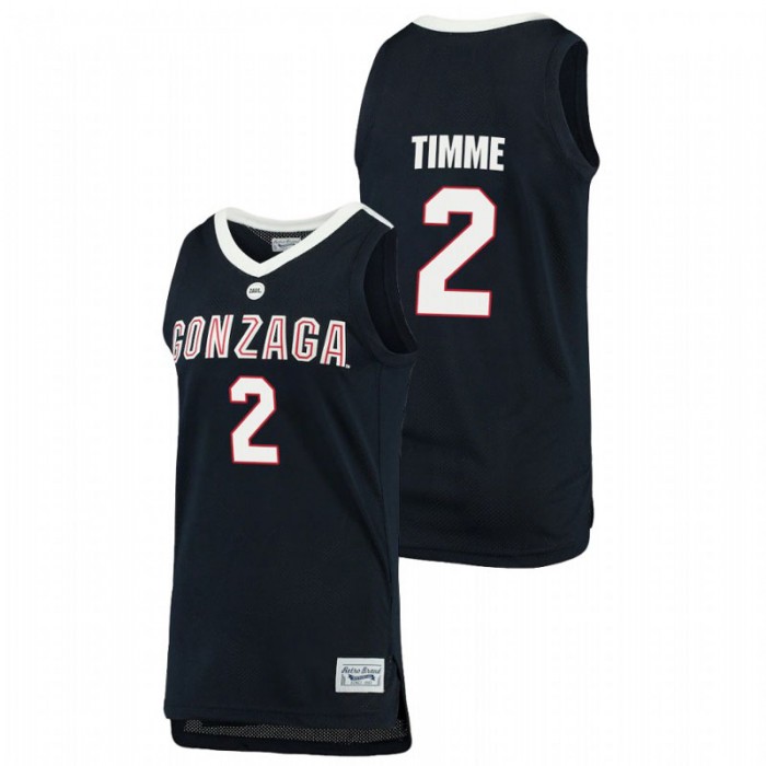 Gonzaga Bulldogs Drew Timme Jersey Original Retro Brand Navy Alumni Basketball For Men