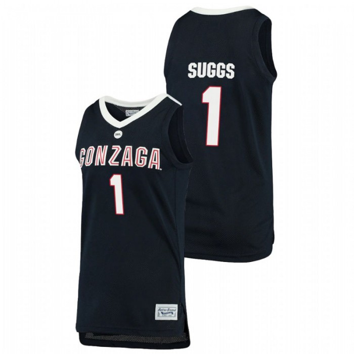 Gonzaga Bulldogs Jalen Suggs Jersey Original Retro Brand Navy Alumni Basketball For Men