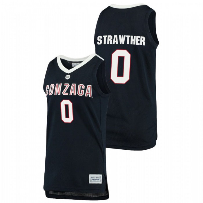 Gonzaga Bulldogs Julian Strawther Jersey Original Retro Brand Navy Alumni Basketball For Men