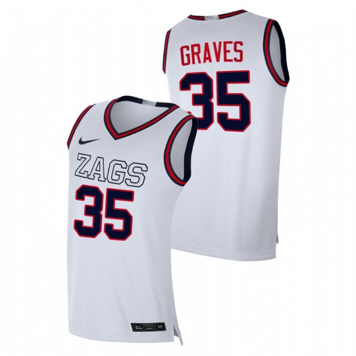 Gonzaga Bulldogs Will Graves Jersey Swingman White College Basketball For Men