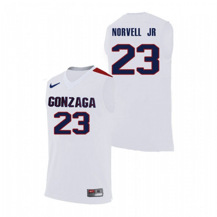 Gonzaga Bulldogs College Basketball White Zach Norvell Jr. Replica Jersey For Men