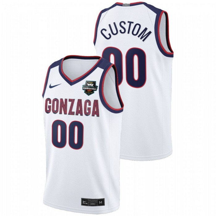 Gonzaga Bulldogs Custom Jersey Limited White 2021 WCC Mens Basketball Conference Tournament Champions Men