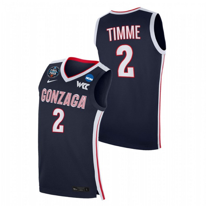 Gonzaga Bulldogs 2021 March Madness Final Four Drew Timme WCC Jersey Navy Men